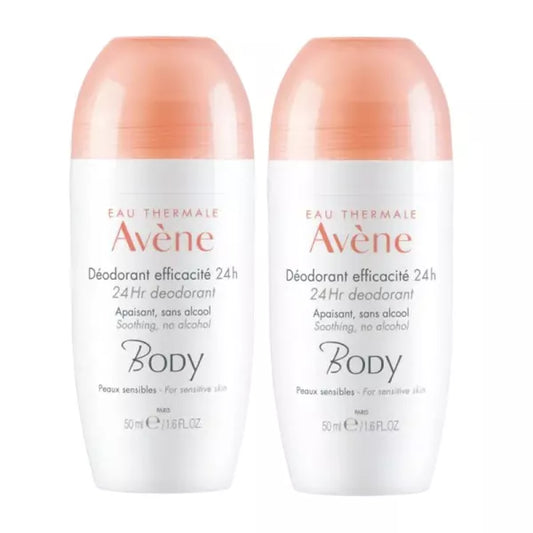 AVENE DEODORANTS 24H ROLL ON BODY 2X50ML