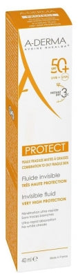 A-DERMA PROTECT fluide invisible 50+ tube 40ML